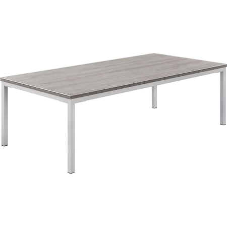 Global Industrial Wood Coffee Table with Steel Frame - 48 x 24 - Gray 695755GY
